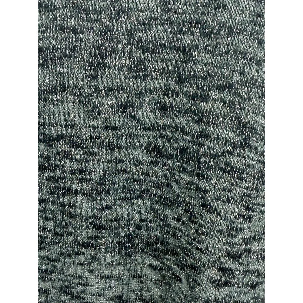 Juicy Couture Blue & Silver Metallic Ombre Cold Shoulder Knit Top Glam Croquette - Picture 3 of 13